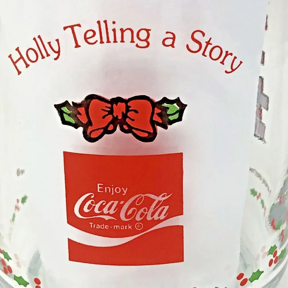 VTG Christmas Holly Hobbie Limited Edtion Coke Tumblers American Greetings Set 4